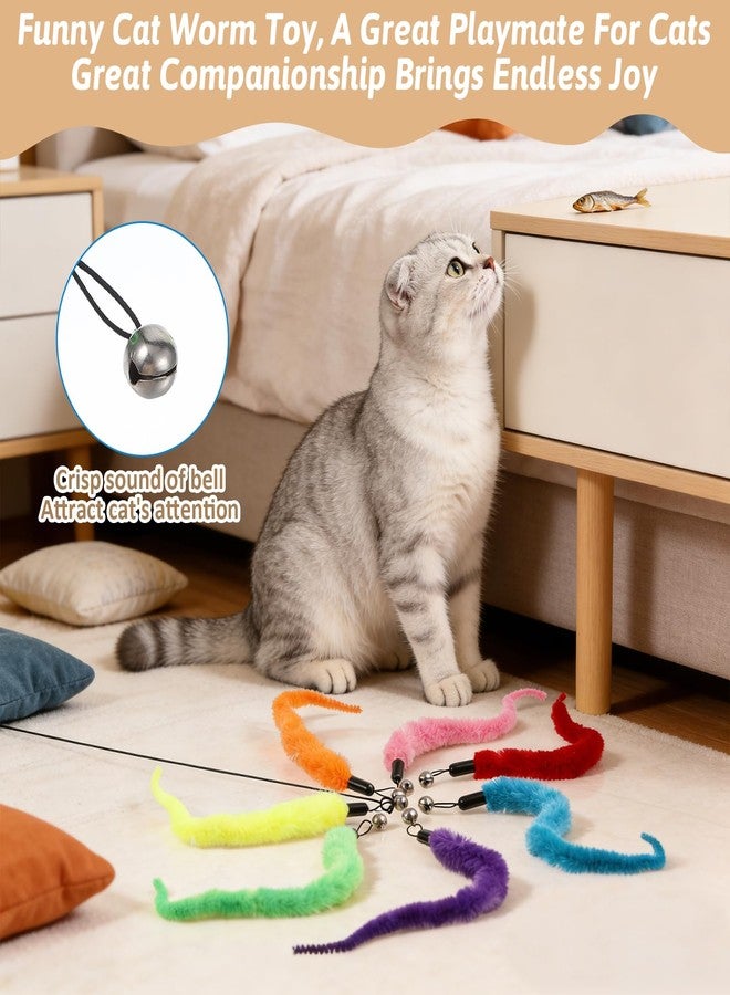 cobee 24Pcs Cat Worm Toy, Cat Wand Toy Accessories, Cats Worm Toys Refills Ca ts Wand Attachment Toying, Kitten Interactive Toys for Indoor and Ourdoor Cats - Image 4